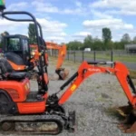Mini pelle Kubota K008‑3 0,9 T (2018) avec 2 godets
